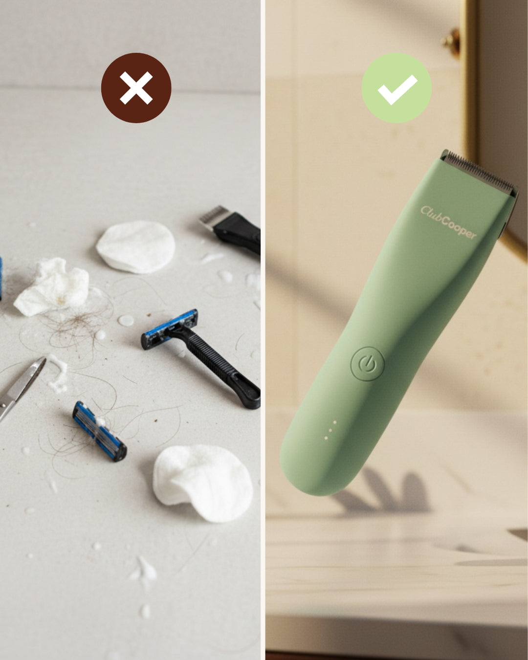 Tondeuse intime Cooper, l'outil idéal pour se raser les fesses sans coupure