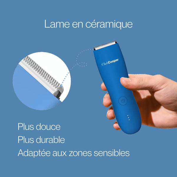 Tondeuse Cooper bleue – Lame en céramique douce et durable