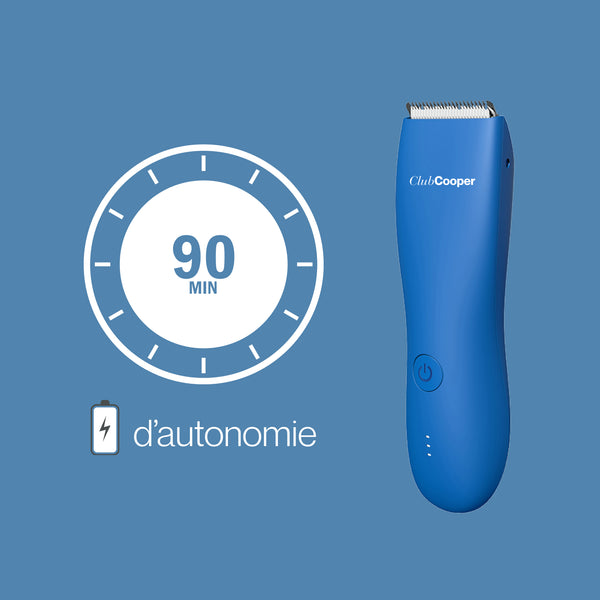 Tondeuse Cooper bleue – 90 minutes d’autonomie sans fil
