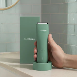 tondeuse verte socle salle de bain main homme