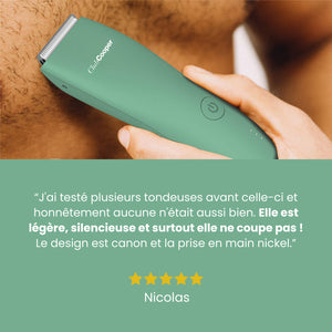 Avis tondeuse verte torse homme