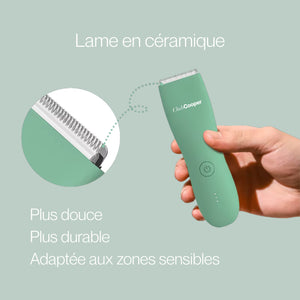 Tondeuse Cooper verte – Lame en céramique douce et durable