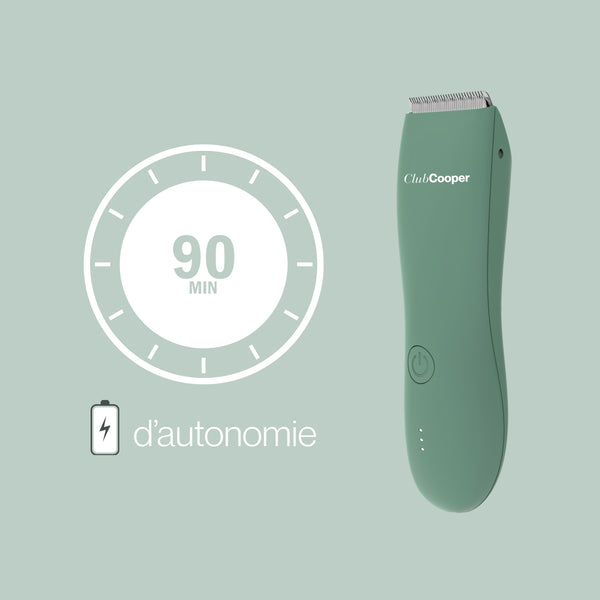 Tondeuse Cooper verte – 90 minutes d’autonomie sans fil